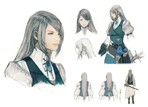 Jill Warrick Concept Artwork - Final Fantasy XVI Art Gallery Jill Warrick Ff16, Akihito Yoshida, Jill Warrick, Chara Design, Final Fantasy Artwork, Character Sheets, Final Fantasy Art, Character Design Sketches, Game Concept Art