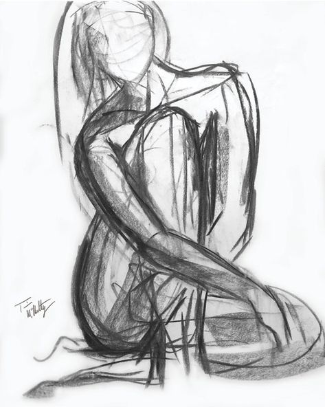 Bold by Travis Mcnulty Abstract Art Figure Drawing - Etsy Artistic Anatomy Drawings, Womens Figure Drawing, Charcoal Figure Drawing Sketches, Figure For Drawing, Pencil Abstract Drawing, Women Body Sketch, Female Form Sketch, Gesture Lines, Charcoal Figure Drawing