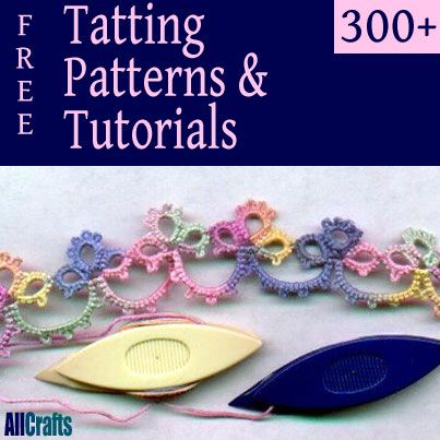 Over 300 Free Tatting Patterns and Projects, How To Tatting Guides, Charts and More Free Tatting Patterns, Needle Tatting Tutorial, Tatting Patterns Free, Needle Tatting Patterns, Free Crafts, Shuttle Tatting Patterns, Tatting Tutorial, Tattoo Trend, Crocheted Items