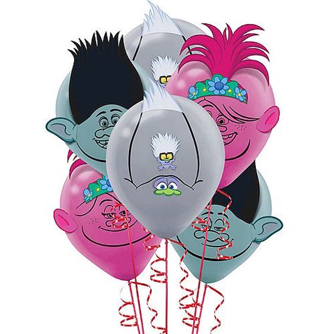 Trolls Party Supplies - Trolls Birthday Party | Party City Troll Party Theme, Guy Diamond, Trolls Party, Trolls World Tour, Trolls Birthday Party, Poppy And Branch, Troll Party, Personalized Balloons, Halloween Costume Shop