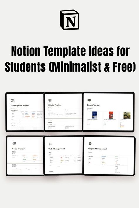 notion free templates for students Note Template Ideas, Notion Template Ideas For Students, Minimalist Notion, Notion Templates For Students, Study Planner Free, Free Notion Templates, Notion Template Ideas, Meal Prep Planner, Student Dashboard