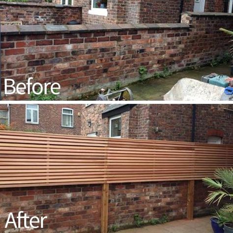 Diy Brick Wall, Diy Shed Plans, Building A Fence, Cedar Fence, Walled Garden, Wall Garden, Building A Shed, Backyard Fences, Wooden Fence