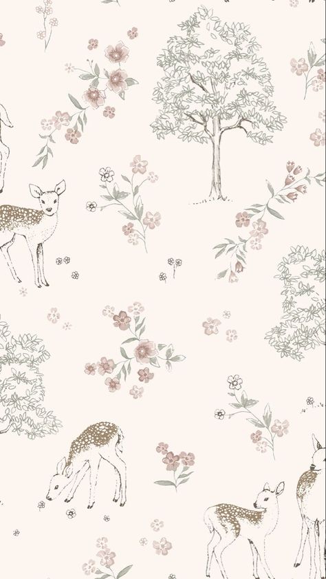 Deer Wallpaper, Cute Wallpapers For Ipad, Flowery Wallpaper, Abstract Iphone Wallpaper, Botanical Wallpaper, Wallpaper Download, Cute Patterns Wallpaper, Simple Wallpapers, Iphone Background Wallpaper