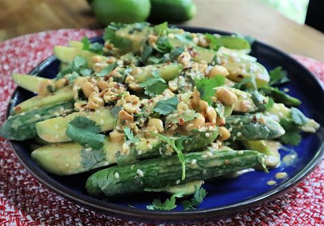 Gretchen's table: Peanut and chili crisp cucumber salad is a bright and crunchy summer dish Smashed Cucumber, Smashed Cucumber Salad, Chili Crisp, Recipes Salads, Mini Cucumbers, Vegetarian Side Dishes, Barbecue Restaurant, Cucumber Recipes Salad, Recipes Appetizers