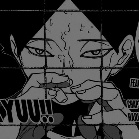 Suna Rintarou Black And White, Suna Manga Icon, Suna Rintarou Official Art, Suna Rintarou Manga, Rintarou Suna, Haikyuu Screencaps, Anime Volleyball, Number Icons, Manga Dark