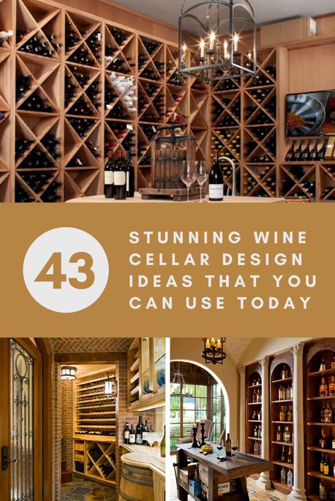 43 Stunning Wine Cellar Design Ideas That You Can Use Today | Sebring Design Build Basement Wine Room Ideas, Wine Storage Room Ideas, Home Wine Cellars Basements, Wine Cellar Decor, Wine Cellar Wall Ideas, Wine Rooms In House, Wine Cellars Ideas, Home Wine Cellar Ideas, Diy Wine Cellar Closet