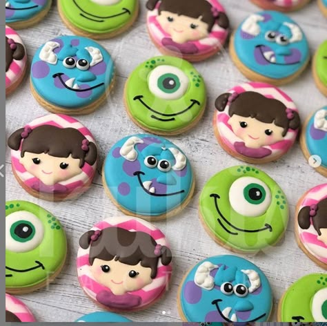 Monsters Inc Sugar Cookies, Monsters Inc Cookies Decorated, Monsters Inc Birthday Cake, Monsters Inc Cookies, Monsters Inc Cupcakes, Monsters Inc Baby Shower, Monsters Inc Baby, Monsters Inc Boo, Monster Inc Birthday