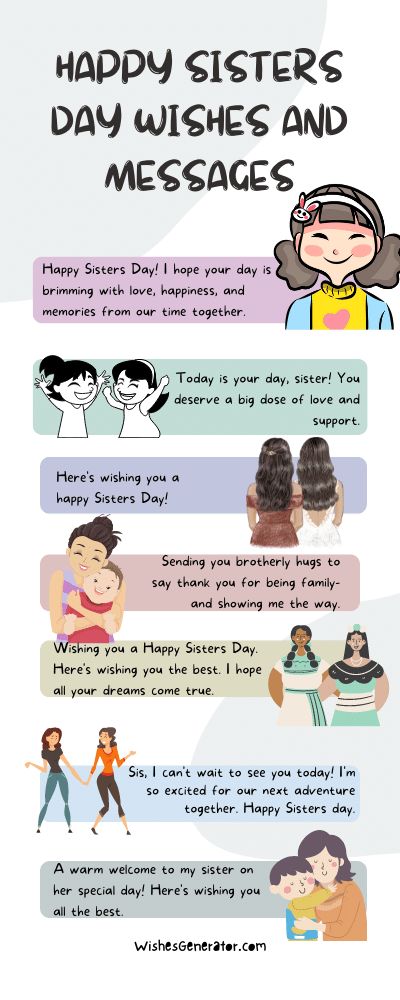 Sister Day Wishes, Sister's Day Wishes, Sister Emotional Message, Happy Sisters Day Wishes, Happy Sister Day, Best Wishes For Sister, Sisters Day Wishes, Mother’s Day Wishes To Sister, Happy Sisters Day