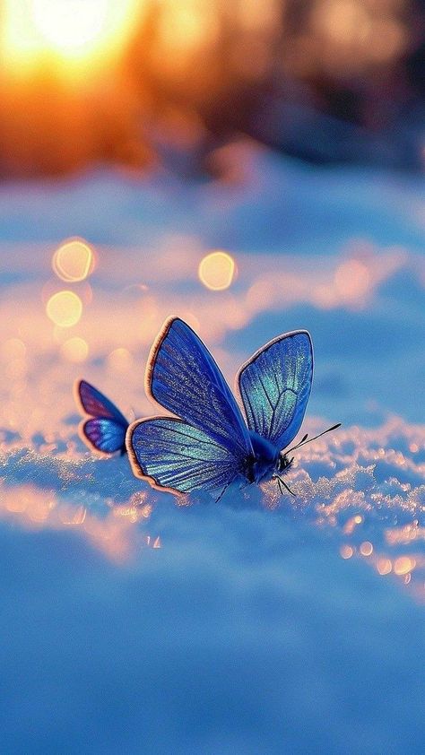 Good Morning Winter, Sunset Winter, Beautiful Butterfly Pictures, Pretty Phone Wallpaper, Wallpaper Nature Flowers, Butterfly Pictures, Spring Wallpaper, Beautiful Wallpapers Backgrounds, Winter Wallpaper