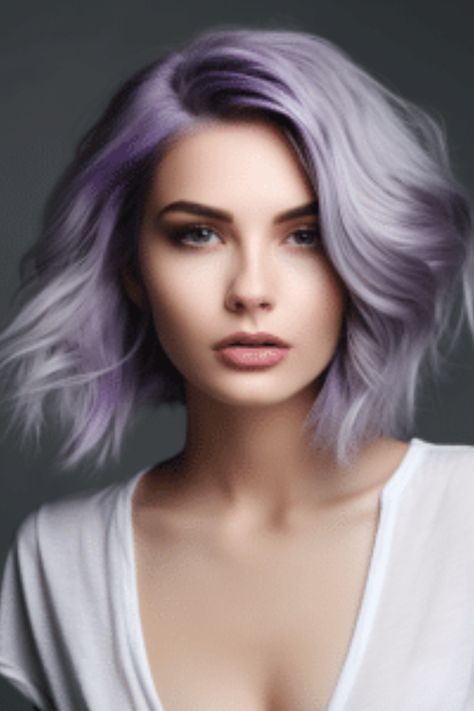 Silver hair with lavender undertones creates a dreamy, ethereal look that’s perfect for those who love a touch of whimsy. This blend effortlessly marries the coolness of silver with a subtle lavender hue. Click here to check out more stunning silver hair color ideas for 2023. Silver Lavender Hair Ombre, Purple Gray Hair Color, Silvery Purple Hair, Silver Lavender Hair, Hair Color Ideas For 2023, Brighten Gray Hair, Lavender Hair Ombre, Trendy Hair Color Ideas, Silver Hair Color Ideas