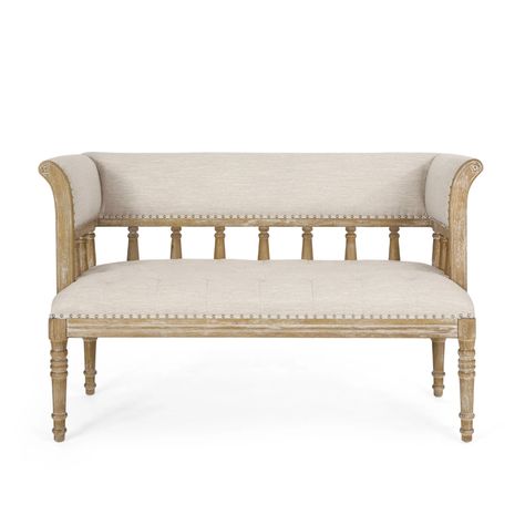 Laurel Foundry Modern Farmhouse Maelys 56.25'' Flared Arm Loveseat | Wayfair.ca Tufted Loveseat, Christopher Knight, Noble House, Christopher Knight Home, Traditional Fabric, Faux Leather Fabric, Laurel Foundry Modern Farmhouse, Furniture Legs, Settee