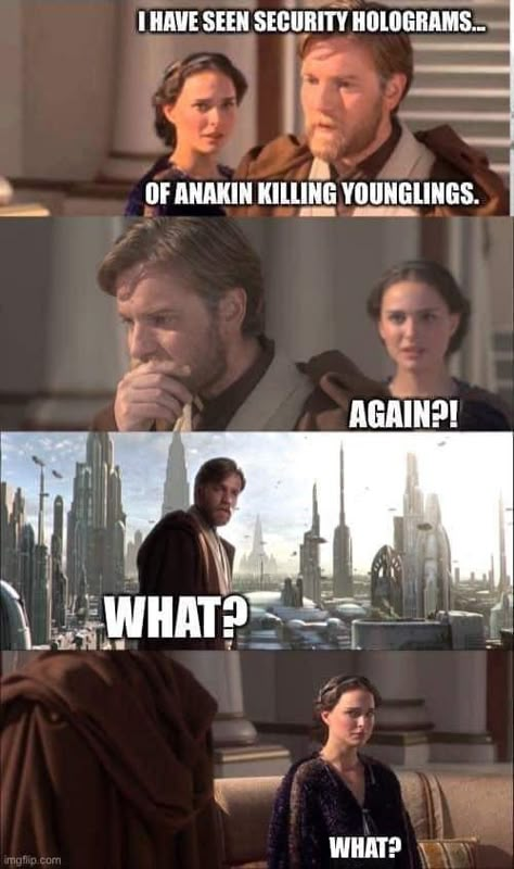 Star Wars Memes Funny, Star Wars Funny, Star Wars Meme, Prequel Memes, Star Wars Quotes, Star Wars Jokes, Star Wars 2, Star Wars Fan Art, Star Wars Images