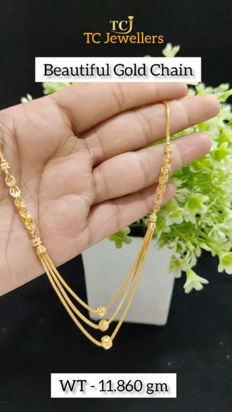 Double Chain Designs Gold Women, Gold Chain Necklace Design, Gold Neck Chains For Women Design Latest, Modern Gold Chain Designs For Women, Gold Chain Earrings Designs, Modern Gold Jewelry Sets Simple, Gold Chain Design Indian, Chain Set Design In Gold, Daily Wear Gold Chains For Women Indian