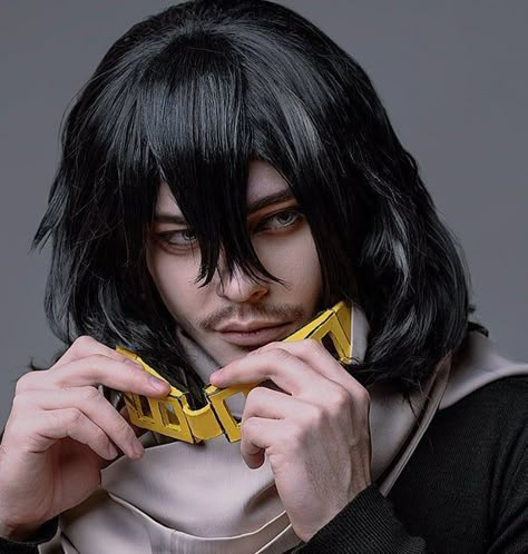 Aizawa Cosplay, Bnha Cosplay, Black Cosplay Wig, Hero Academia Cosplay, Eraser Head, My Hero Academia Eraserhead, My Hero Academia Cosplay, Black Cosplay, Shouta Aizawa