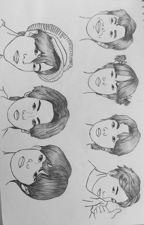 Easy Way To Draw BTS Members ✨ Bts Members Drawing, Draw Bts, Square Drawing, Name Drawings, Pencil Drawing Images, Shading Drawing, Easy Cartoon Drawings, Mehndi Designs Front Hand, Poster Drawing