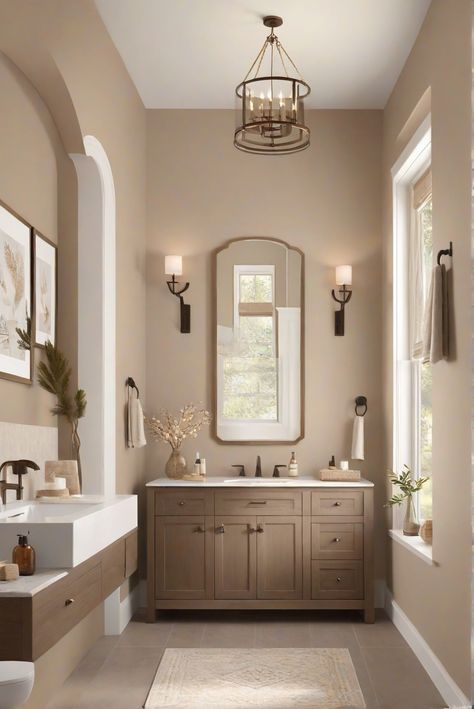 Unveil the bathroom bliss of Sandy Serenity with Sandy Brown 1124 in this daily routine post for interior design enthusiasts. Discover 2024's must-have decor elements! #Ad #homedecor #homedesign #bathroom #Painthome interiorarchitecture best Wall Colors for Bathroom Colors
Bright Room Colors
best colors combinations bathroom
bathroom Remodeling
Modern Paint Colors
2024 Tan Bathroom Walls, Brown And Tan Bathroom Ideas, Bathroom Color Ideas 2024, Bathroom Wall Colors 2024, Luxe Apartment Decor, Sandy Paint Colors, Grey Beige Bathroom, Light Brown Bathroom, Tan Bathroom Ideas