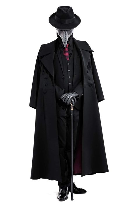 Plague Doctor Hat, Plague Doctor Costume, Black Cloak, Plague Doctor, Fashion Suits For Men, Drawing Clothes, Pose Reference Photo, Fantasy Clothing, Character Outfits