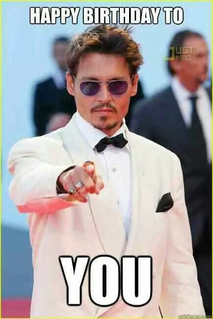 Happy birthday indeed! Love Johnny Depp Johnny Depp Happy Birthday, Johnny Depp Birthday, Happy Birthday Johnny, Happy Birthday Humorous, Best Birthday Quotes, Happy Birthday Meme, Happy Birthday Funny, First Birthday Party Themes, Birthday Wishes Quotes