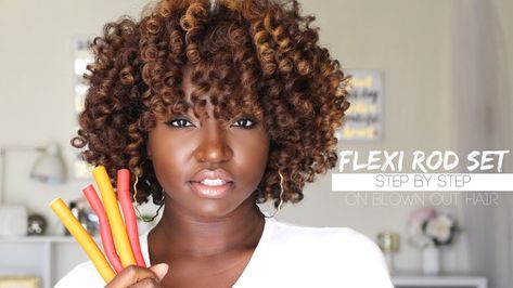 HOW TO : FLEXI ROD SET | Creme of Nature NEW BLOW OUT CREME [Video] - https://blackhairinformation.com/video-gallery/flexi-rod-set-creme-nature-new-blow-creme-video/ Flex Rod Set, Set Hairstyles, Flexi Rod Set, Hair Rods, Creme Of Nature, Short Hair Styles African American, Curl Types, Perm Rod Set, Wedge Haircut