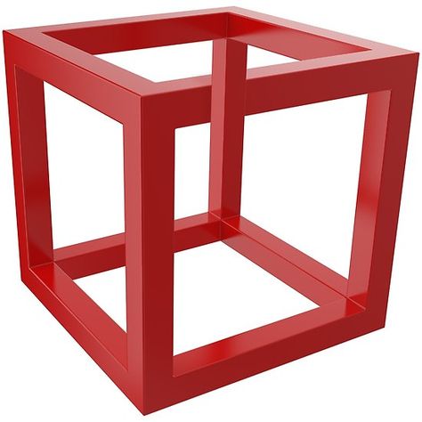 Cube de Necker Necker Cube, Maurits Cornelis Escher, The Works, Side Table, Siding, Home Decor, Home Décor