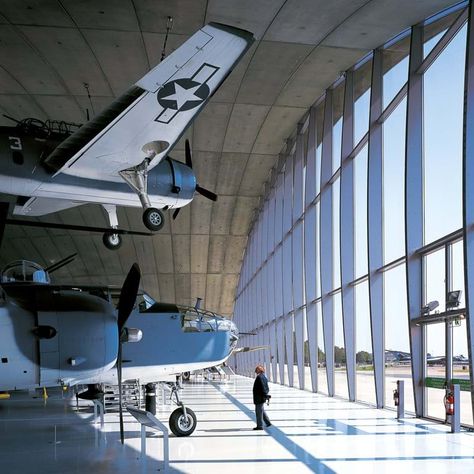 American Air Museum, Cambridge, UK © Copyright Foster + Partners Cambridge Architecture, Museum Architect, Technology Museum, Aviation Museum, Uk Design, American Air, Architecture Engineering, Pritzker Prize, Foster Partners