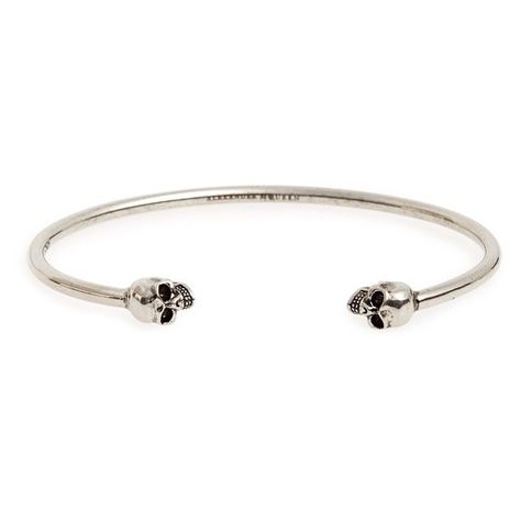 Alexander McQueen Twin Skull Cuff Bracelet ($395) ❤ liked on Polyvore featuring men's fashion, men's jewelry, men's bracelets, gunmetal, mens cuff bracelet, mens cuff bangle, mens bracelets and mens skull bracelets Skull Bracelets, Skull Bracelet Men, Mens Cuff Bracelets, Mens Bracelets, Mens Cuff, Men's Bracelets, Bracelet Mens, Skull Bracelet, Cuff Bangles