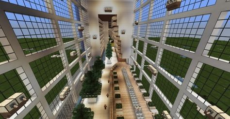 Minecraft Hotel Lobby Ideas, Minecraft Hotel Lobby, Minecraft Hotel, Interior Minecraft, Lobby Ideas, Interior Hotel, City Ideas, Sands Hotel, Minecraft Inspiration