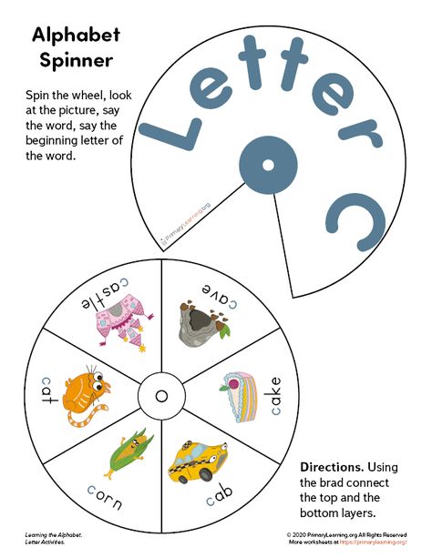 Letter Sounds Preschool, Spinner Wheel, Spin The Wheel, Kids Worksheets, Kids Worksheets Preschool, Alphabet Worksheets Preschool, Free Kindergarten Worksheets, Worksheets Preschool, Beginning Sound