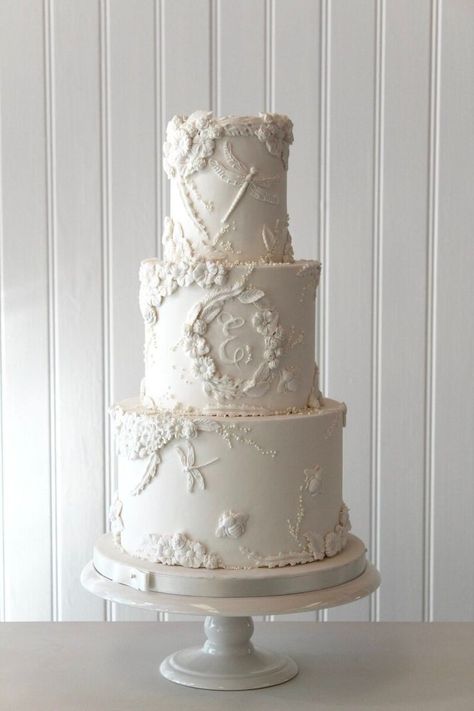 Antique Wedding Cakes Vintage, French Inspired Wedding Cake, Elaborate Wedding Cakes, 1940s Wedding Cake, Overpiped Wedding Cake, Regency Wedding Cake, Victorian Style Wedding Cake, Regal Wedding Cake, 1970s Wedding Cake