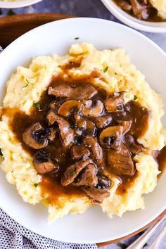 Slow Cooker Beef Tips And Potatoes, Crockpot Gravy, Beef Tips And Mushroom Gravy, Beef And Mushroom Recipe, Crockpot Beef Tips, Classic Beef Stew Recipe, Classic Beef Stew, Beef Tips And Gravy, Beef Tips