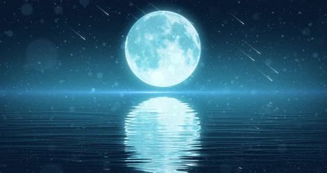 Blue Moon Moon Youtube Banner, Moon Pc Wallpaper, Moon Wallpaper Laptop, Blue Moon Background, Blue Landscape Wallpaper, Dark Blue Landscape, Blue Moon Aesthetic, Moon Banner, Painting Skies