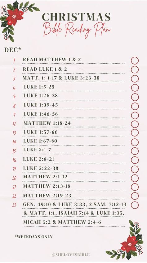 Luke Reading Plan Christmas, Christmas Reading Plan, Reading Luke For Christmas, December Bible Reading Plan 2023, Advent Bible Study Women, Bible Study For Christmas, Weekly Bible Study Plans, Read The Bible In A Year Plan, Couples Bible Study Plan