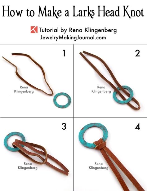 Larks Head Knot, Free Jewelry Making Projects, Buy Wholesale Jewelry, Journal Making, Knots Tutorial, Easy Jewelry, Jewelry Knots, Make Your Own Jewelry, Jewelry Making Project