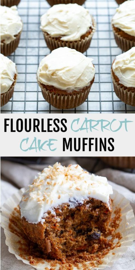 Carrot Cake Muffins, Carrot Muffins, Cake Muffins, Healthy Muffin Recipes, Gluten Free Muffins, Gluten Free Treats, Food Group, Cake Tasting, Easy Baking Recipes