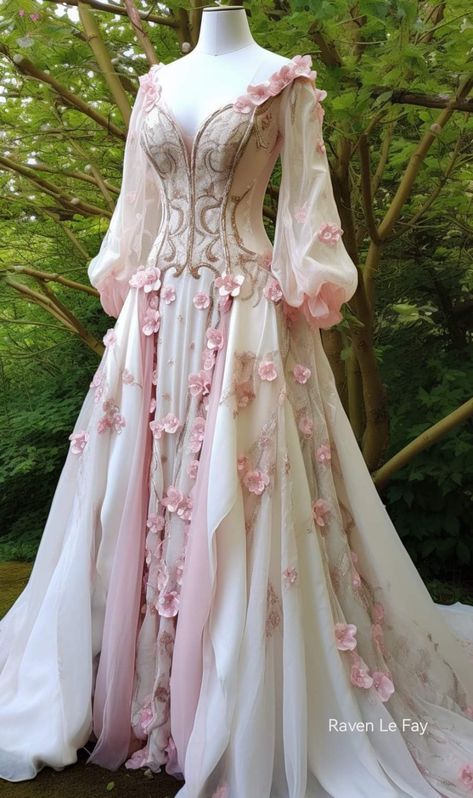 Fairytale Wedding Dress, Wedding Dress Bohemian, Wedding Dresses Ideas, Victorian Wedding Dress, Fair Outfits, Dresses Unique, Fantasy Dresses, Victorian Wedding, Looks Party