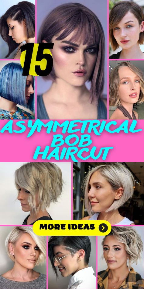 Asymmetrical Haircuts: Embrace the Unconventional! Embrace the unconventional with stylish asymmetrical haircuts. Whether you prefer a short or medium length, these hairstyles offer a chic and edgy vibe. From asymmetrical bobs to undercut styles, there are endless options to explore. Discover tutorials and tips on how to style your asymmetrical haircut to suit your unique personality. Get ready to stand out from the crowd with your daring and fashion-forward look. Asymmetrical Bob Curtain Bangs, A Symmetrical Bob Long, Short Assymetrical Hair Undercut, Asymetrical Haircut Edgy Undercut, Short Asymmetrical Haircut Fine Hair, Asimetric Haircut Short, Asymetrical Haircut Edgy Bob, Asymmetrical Bob Short Edgy, Asymetrical Haircut Short