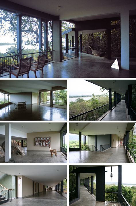 Architecture of Geoffrey Bawa : Kandalama Hotel - 2 (Kandalama, Sri Lanka) Time of Travel, Daigo Ishii + Future-scape Architects Kandalama Hotel Sri Lanka, Heritance Kandalama, Geoffrey Bawa Architecture, Kandalama Hotel, Hillside Architecture, Geoffrey Bawa, Hotel Staff, Guilin, Green Curtains