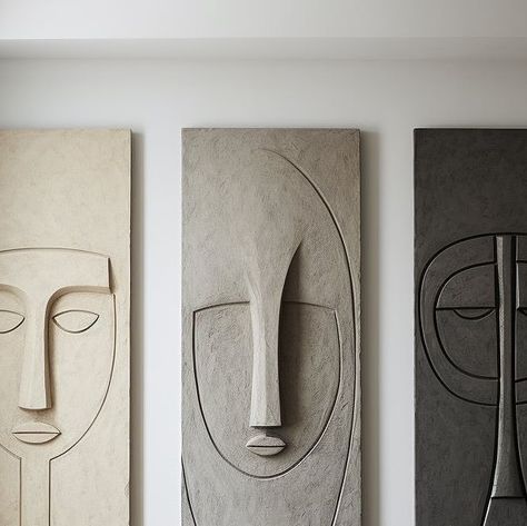 Face Decor, Concrete Wall Art, African Women Painting, Art Deco Wall Art, Art Galleries Design, Artsy Gift, Diy Abstract Canvas Art, Wall Mask, Concrete Diy Projects