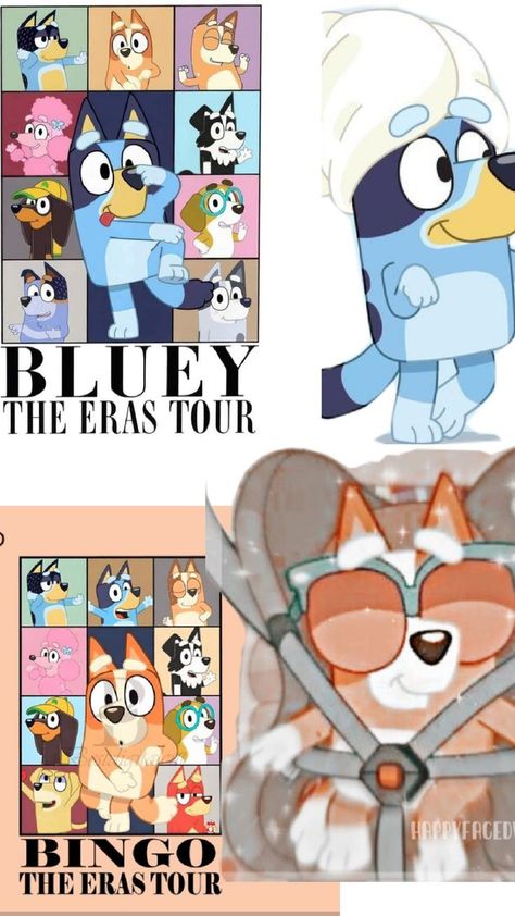 the bluey and bingo eras tour Bluey And Bingo, Fidget Toys, Best Tv, Eras Tour, Bingo, Taylor Swift, Swift, Stuffed Mushrooms