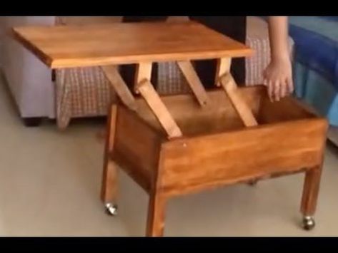 Lift Top Coffee table - YouTube Cheap Woodworking Projects, Chalk Paint Coffee Table, Sofas Bedroom, Paint Coffee, Lift Up Coffee Table, Tea Table Design, Lift Coffee Table, Coffee Table Plans, Painted Coffee Tables