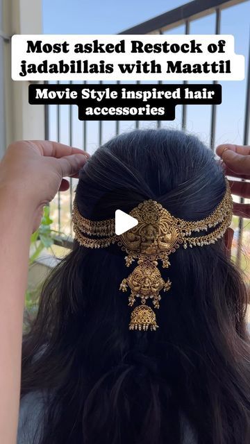 Sparkle and Glow on Instagram: "Restocked most asked hair accessories 
includes trendy Jada Billai with maatil, hair pin, hair clips in limited quantities 
Shop from our website Get free international shipping 
[billai, Jada billai, billai with maatil, hair accessories, movie style accessories, Bahubali hair accessories, Bahubali jada billa, Aishwarya rai hair pin, bridal accessories, billalu, bun billai with maatil]

#jadabillalu #jadabillai #hairaccessories #billaiwithchain #nagasbillai #hairclip #bahubalijewellery" Aishwarya Rai Hair, Lehenga Accessories, Jada Billalu, Pin Hair, Wedding Lehenga, Aishwarya Rai, Hair Pin, Style Accessories, Clip Ins