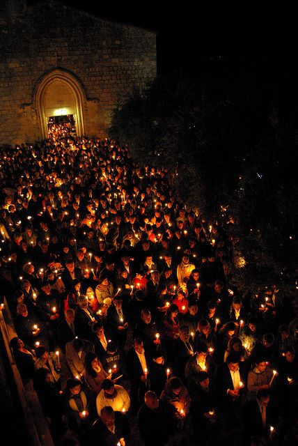 Pascha Vigil at St. Neophytos' Monastery by millinerd, via Flickr Easter Vigil Catholic, Easter Vigil, Holy Saturday, Orthodox Easter, Church Aesthetic, New Republic, Eastern Orthodox Church, Greek Easter, Church Pictures