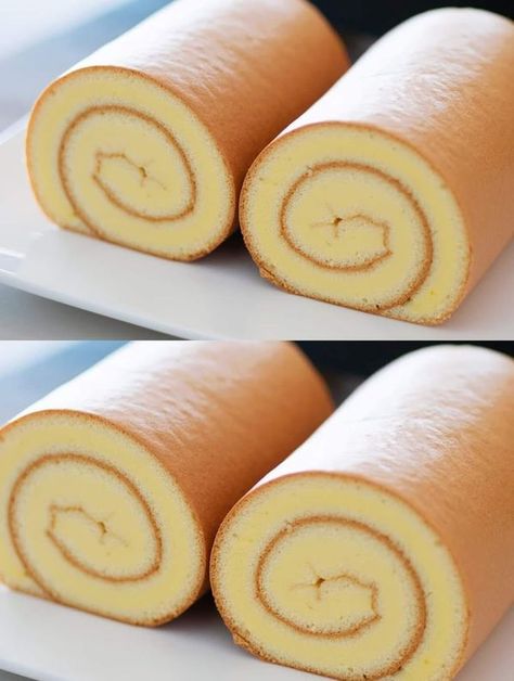 Easy Roll Cake, Lemon Creme Cake, Swiss Roll Cake Recipe, Purple Velvet Cakes, Roll Cake Recipe, Sponge Cake Roll, Swiss Roll Cakes, Mama Cooking, Cake Recipe Easy