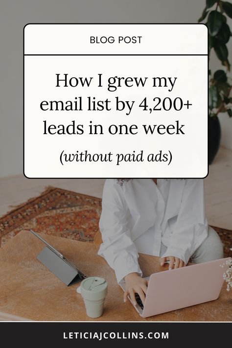 Constantly find yourself searching "how to grow my email list"? In this blog post, I'm uncovering exactly how I grew my email list with over 4,200 subscribers in just one week - and all without investing in ads! Tap into the power of organic growth and learn to expand your digital audience like never before with these proven strategies 200 Subscribers, Grow Email List, Entrepreneurial Skills, Paid Ads, Types Of Social Media, Marketing Podcasts, Attraction Marketing, Online Business Marketing, Mom Tips