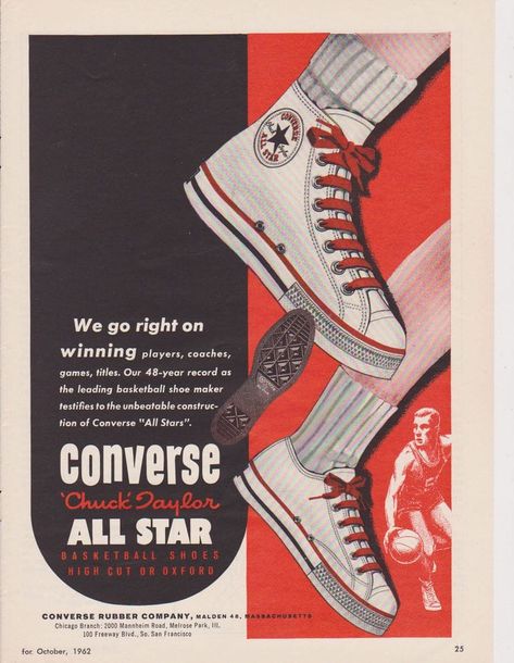 Converse Basketball Shoes, Shoes Poster, Converse Vintage, Shoe Advertising, Shoes Print, Shoe Poster, ポップアート ポスター, Vintage Converse, Old Ads