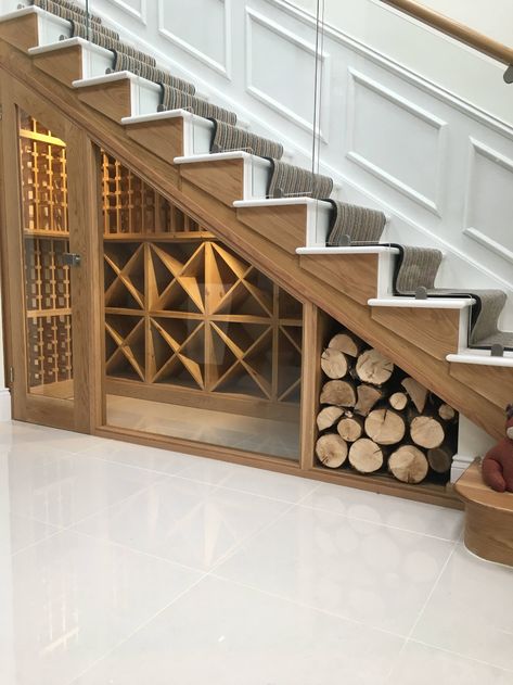 Under Stairs Wine Cellar, Stairs Renovation, Home Engineering, Stairs Storage, Home Wine Cellars, Metal Stairs, Wine Cellar Design, To Try, Under The Stairs