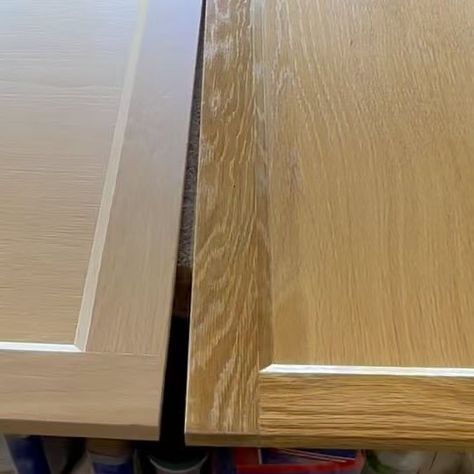 Eric Reason on Instagram: "White oak harmonizing stain for white oak to make it look like it was sanded." Can You White Wash Oak Cabinets, Weathered Oak Stain On White Oak Cabinets, Make Red Oak Look Like White Oak, Minwax Simply White On White Oak, Whitewash Oak Cabinets Panel, Plain Sawn White Oak Cabinets, How To Make Red, Whitewash Wood, Lake House Plans