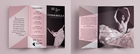 Concept: Australian Ballet Company Cinderella on Behance Australian Ballet Cinderella, Duotone Brochure, Ballet Brochure, Ballet Company, Art Brochures, Brochure Ideas, Ballet Posters, Australian Ballet, Duo Tone