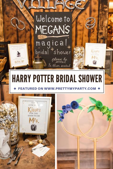 Harry Potter Bridal Shower Ideas, Harry Potter Bachelorette Party, Harry Potter Bachelorette, Unique Bridal Shower Themes, Harry Potter Shower, Harry Potter Bridal Shower, Harry Potter Wedding Theme, Bridal Shower Gifts For Bride, Harry Potter Theme Party