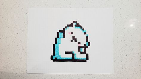 Hand Drawn Pixel Art - A Polar Bear, pixelated! Different Media, Polar Bear, Pixel Art, Hand Drawn, How To Draw Hands, Iphone, Anime, Art